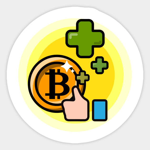 Bitcoin like earning icon Sticker by Akman